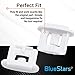 BlueStars WD12X10304 Dishwasher Upper Rack Slide End Cap - Compatible with GE Kenmore Hotpoint Dishwashers - Replaces AP4484666 WD12X344 WD30X97 PS2370502 1556527 - PACK OF 4