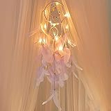 ドリームキャッチャー,Ratten Feathers ドリームキャッチャー | キッズドリームキャッチャー、ティーンの女の子の部屋の装飾、寝室用北欧ドリームキャッチャー、車、女の子用ドリームキャッチャー。