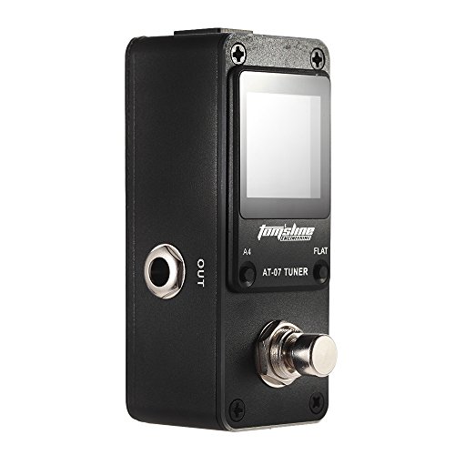 Mingzhe At-07 Pedal Afinador Guitarra Mini Pedal de Efeitos Afinador Cromático Mini Único Efeitos de