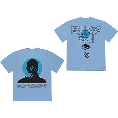 Rockoff Trade Imagine Dragons T Shirt Follow You Band Logo Nouveau Officiel Homme Bleu Size XXL