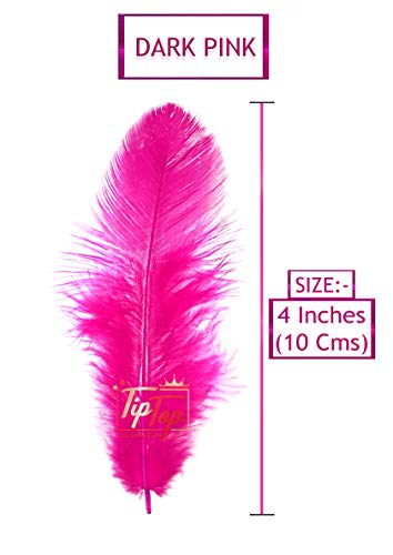 Image of TIPTOP DECORATION Natural Dyed Feathers 10 cm (80 pieces) (Dark Pink)