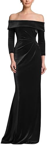 Winaiwi Long Sleeve Off The Shoulder Evening Dress Plus Size Formal Party Gowns 