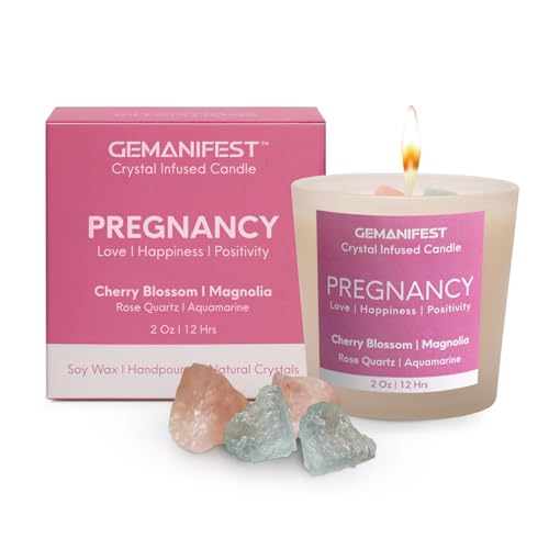 Gemanifest Pregnancy Gifts for Expecting Mom Manifestation Candle for Pregnant Women