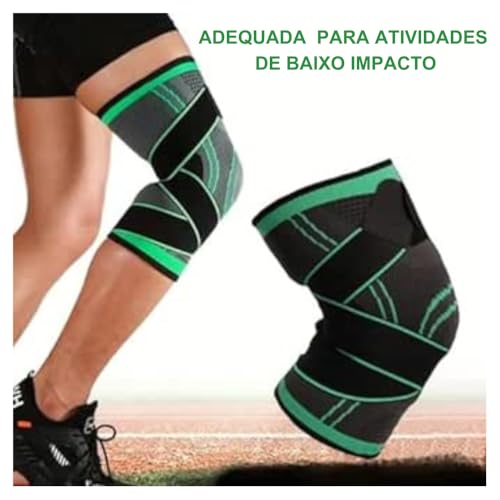 Joelheira Esportiva De Compressão Proteção Alivio Dor Recuperação Adulto Ajustável Para Dia a Dia Ca