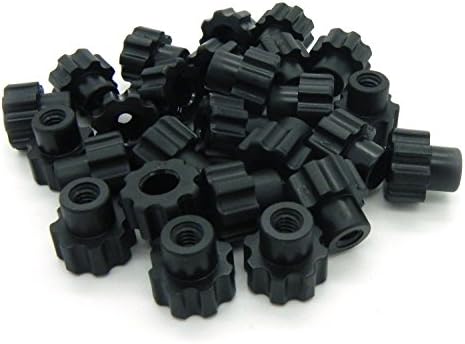 Fasten Tight Black Nylon - 10-24 Knurled Thumb Nuts 25pack