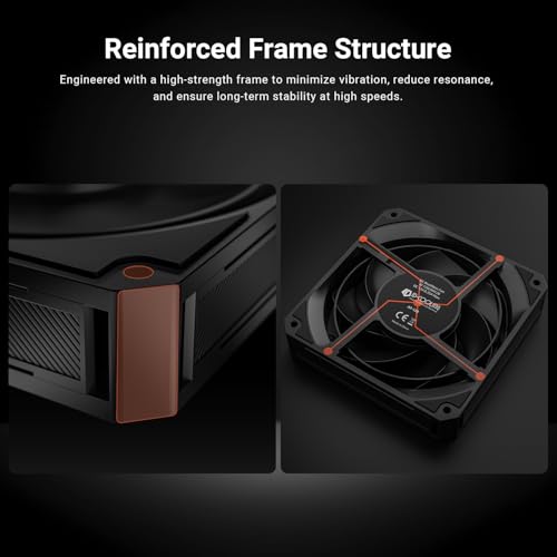 Image of ID-COOLING AT-120-K 120mm Case Fan, High Static Pressure Fan, 5.04mmH₂O