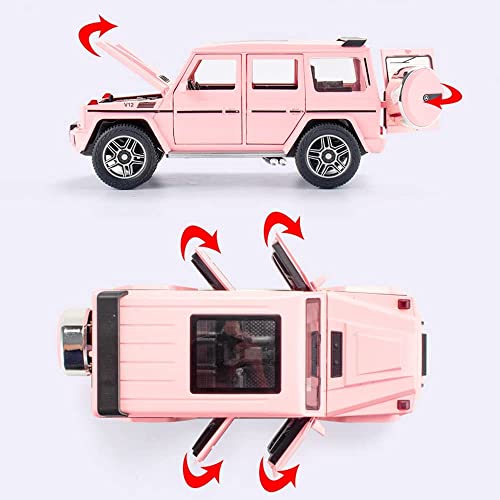 VARIYA ENTERPRISE Exclusive Alloy Metal Pull Back Die-cast Car 1:24 AMG G63 Police Diecast Metal Pullback Toy car with Openable Doors & Light, Music Boys Gifts Toys for Kids Colors as Per Stock