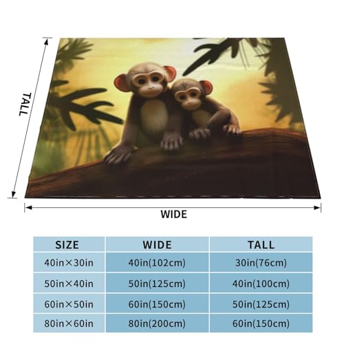 Couverture polaire singe pour des soirées cocooning sur le canapé