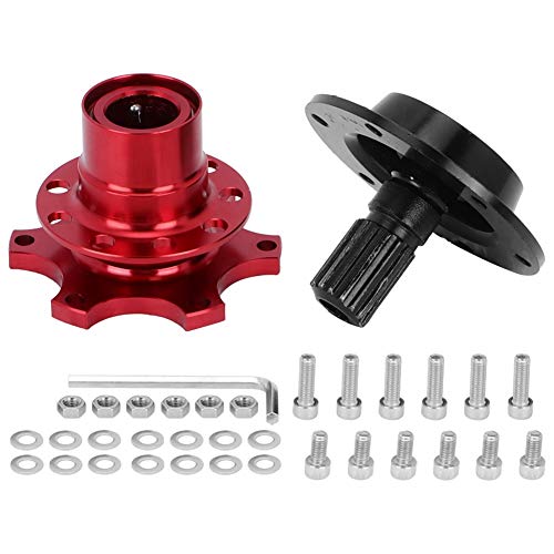 Dioche Adattatore Universale per Volante, Kit Adattatore a Sgancio Rapido Volante per Auto per 106 306 (nero