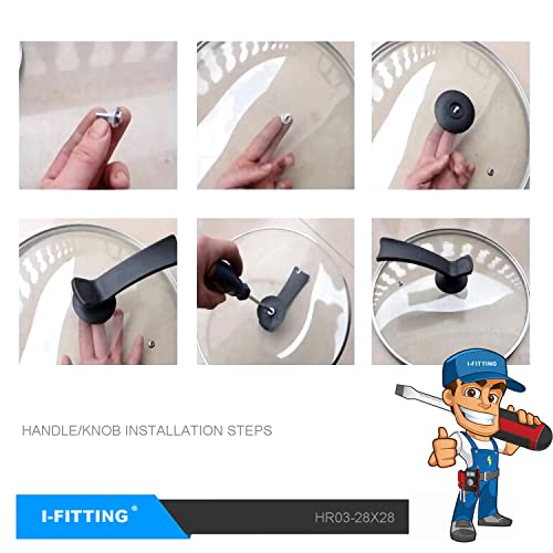 Foli Square Glass Lid 11'', Clear Tempered Glass Vented Square Pan Lid, Replacement Cookware, Frying Pan Cover,1Pack, Comes With A Pot Lid Handle Mitt #TOP6