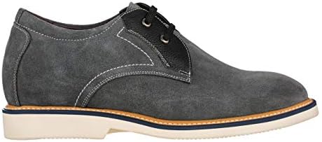 Zapatos Con Elevador De Altura CALTO - Zapatos De Elevación Invisibles Para Hombre, Con Cremallera De Piel De Alta Calidad, Color Marrón Oscuro, 3.3 Pulgadas Más Altas, Marrón, 6.5 Calto Zapatos