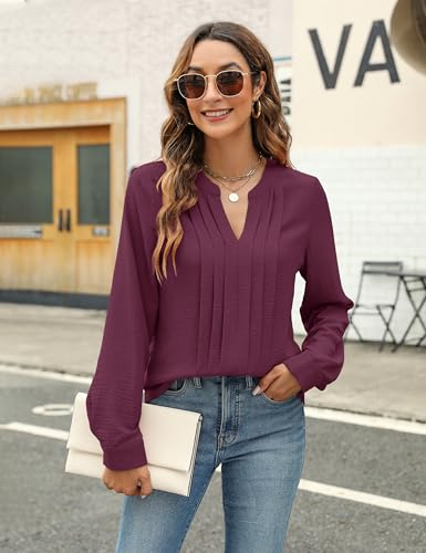 Image of Blooming Jelly Women's Long Sleeve Blouses Dressy Casual Business Work Tops