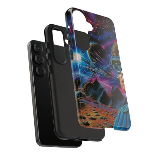 Coque Samsung S25 résistante bleu Space Battle protégeant des rayures quotidiennes - 4