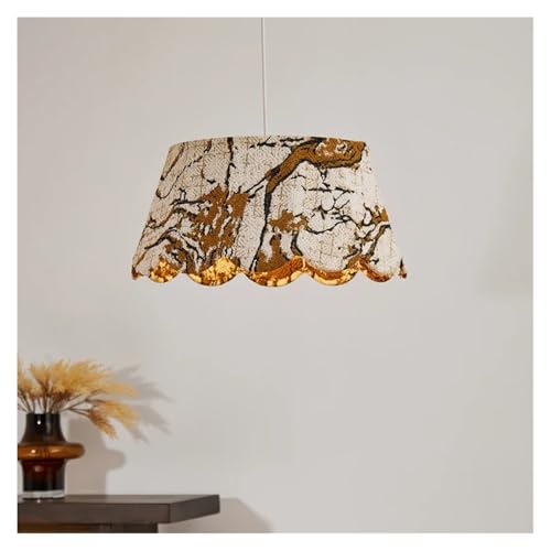 Lustre rétro tissu blanc anti-éblouissement suspension d'ambiance salon hôtel