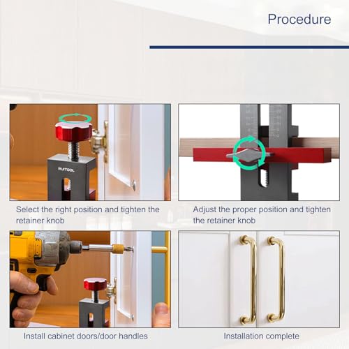Gabarit de montage pour porte d'armoire pour éviter les trous de travers