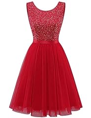 Tulle Sequin Red