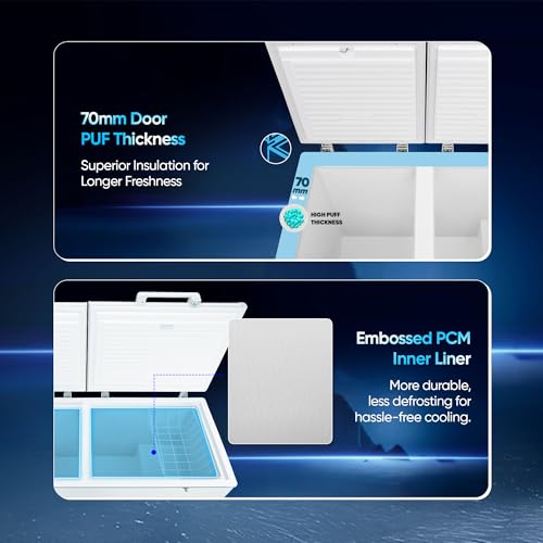 Image of Haier HFC-350DM5, 5 Star Rating Double Door Convertible Deep Freezer, 5 Side Freezing, Dual Condenser, Inside Metal Liner with 70mm Puff Thickness (White)