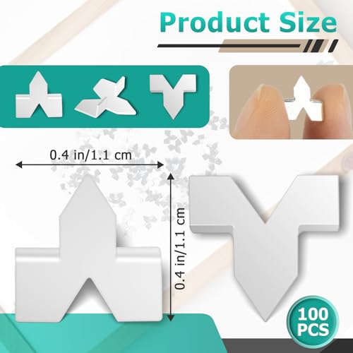 Image of 100 Pcs Glazing Push Points - Zinc Plated Glazier Points for Picture Framing, Windows, Glass Installation & DIY Crafts