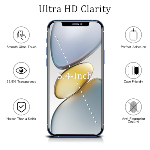 Image of MAYtobe [2+2 Pack Designed for iPhone 12 Mini Privacy Screen Protector, Privacy Tempered Film with Camera Lens Protector for iPhone 12 mini, No Bubbles, Anti Scratch, Easy to Install