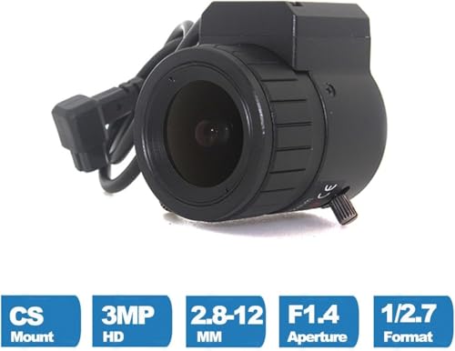 Lente de 3MP con apertura F1.4 y zoom ajustable para cámaras de seguridad de montaje CS 5