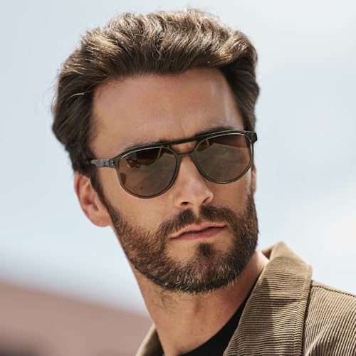 WMP Eyewear - Unisex Polarized Aviator Sunglasses, Modern Double Bridge, Anti-Reflective Lenses, Lightweight Acetate Frame4