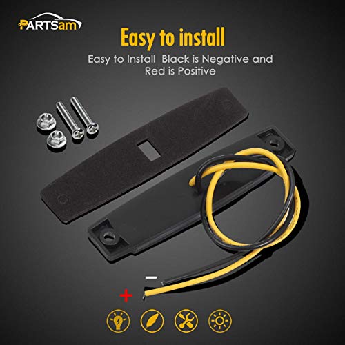 Image of Partsam 10Pcs 3.8 inch Smoked Thin line Trailer Led Side Marker Clearance Lights, 6 LED Surface Mount Amber /Red marker lights for Utility Trailer Truck RV