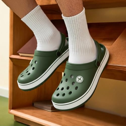 Image of HAUX Casual Clogs for Men | Soft & Comfortable EVA Slip-Ons | Lightweight Slippers & Everyday Wear Comfort Clogs for Men