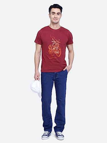 Image of Mid Waist Heavy Weight Stretchable Denim Material Front Cross Pocket Comfort Fit Jeans Pant for Men