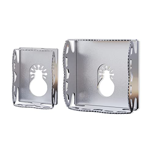 Gstk 2-Piece Stainless Steel Square And Rectangle Slot Cutter, The Perfect Accessory For Your Oscillating Multi-Tool #TOP6