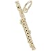 Rembrandt Charms Gold Plated Sterling Silver Flute Charm Pendant