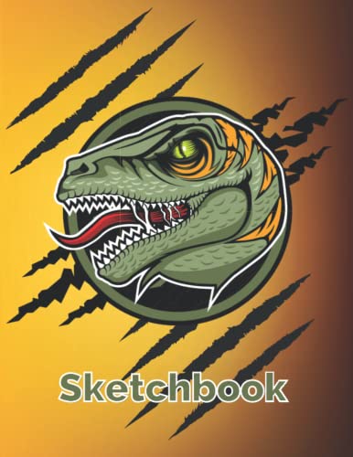 Sketchbook: Dinosaur Sketch Book, Jurassic Sketchpad, Lizard Monster, 120 Pages of 8.5