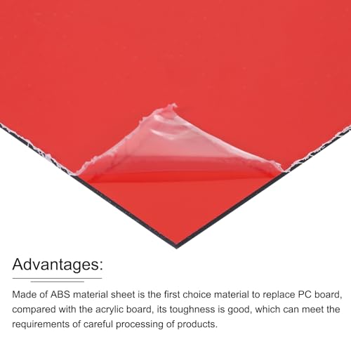 Image of MECCANIXITY ABS Engraving Double Color Sheet 7x11inch Red /Black for Badge, Sign, DIY Carving Pack of 12