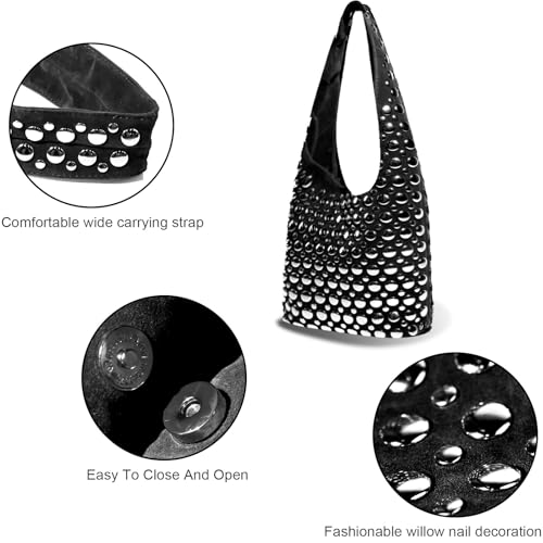 Bolso tote tejido a mano para mujer, bolso de hombro para playa y viaje, con asa superior y cierre magnético, antirobo miniatura 4
