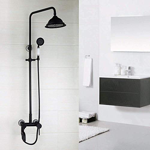 Ensemble de douche bronze huilé et laiton massif rétro