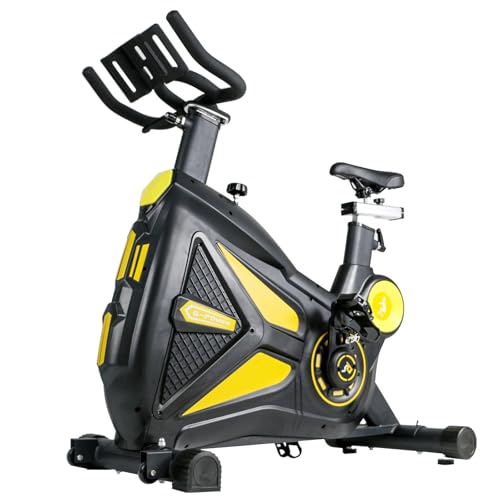 Image of Spinning bikeExercise Bike,Indoor Cycling Bike with Heavy Flywheel, Comfortable Seat Cushion, Silent Belt Drive, LCD Monitor for Home Gym Cardio Workout Training