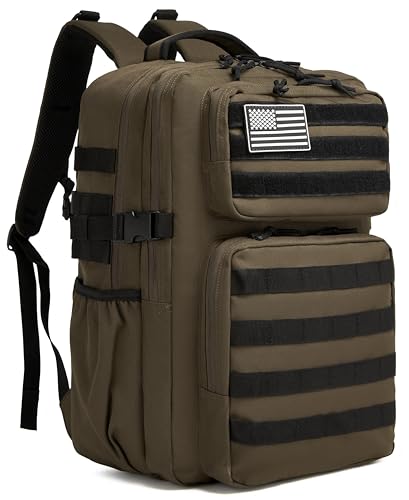 Image of Wotony Military Tactical Backpack for Men Waterproof Daypack 3 Day Assault Pack Molle Bag with Water Bottle Holder
