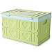 Produktbild EXTSUD Faltbare Aufbewahrungsbox Premium Kunststoffbox Kisten mit Deckel Transportbox Faltbox Klappbox grün 30L / 42 * 27.5 * 26 cm