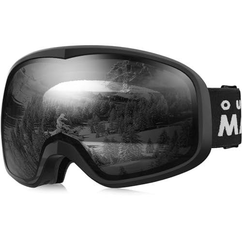 OutdoorMaster Owl Ski Goggles OTG, Snow Snowboard Goggles for Men Women Youth, Anti-Fog, 100% UV Protection