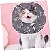 DECOMELODY Breathable Lick Cat Elizabethan Collar Soft PET Recovery Collar for Cats and Kittens Size -Friendly Design Prevents Biting and Licking Grey Color
