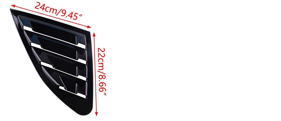 Bright Black ABS Side Window Louver Shutter Covers For 2016-2020 Chevrolet Malibu XL – Exterior Styling 7 thumbnail image