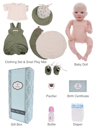 Muñeca Reborn de 20 pulgadas con cuerpo de tela y cabeza y extremidades de vinilo miniatura 5