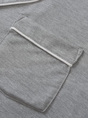 Latuza Women's 2 Pack Viscose Pajama Top Long Sleeve Button Down Shirt4