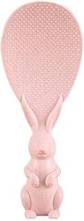 HJUGHPN Cuchara de arroz de pie, de plástico, de arroz, color beige y rosa (rosa)