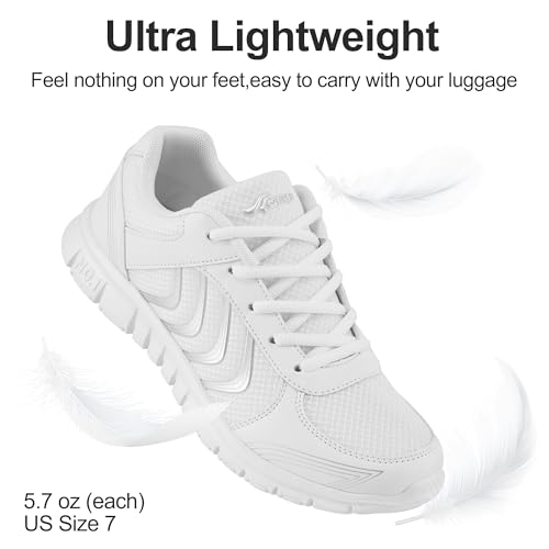 Image of DUOYANGJIASHA Lightweight Walking Shoes for Women: Comfortable & Breathable Mesh Fashion Sneakers for Daily Wear - Casual Non Slip Tennis Shoes for Workout Gym Travel