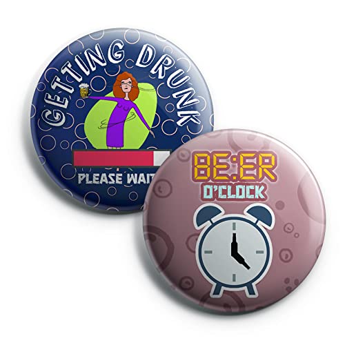 Amazon.com: Creanoso Funny Alcohol Button Pins (1-Set X 10 Buttons