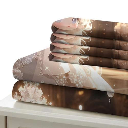 Housse de couette princesse en microfibre 140x200 cm pour lit simple - 7