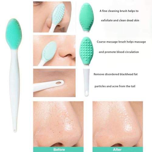 6 pincéis labiais esfoliantes de silicone, ferramenta de beleza de limpeza dupla face 2 em 1 para cr