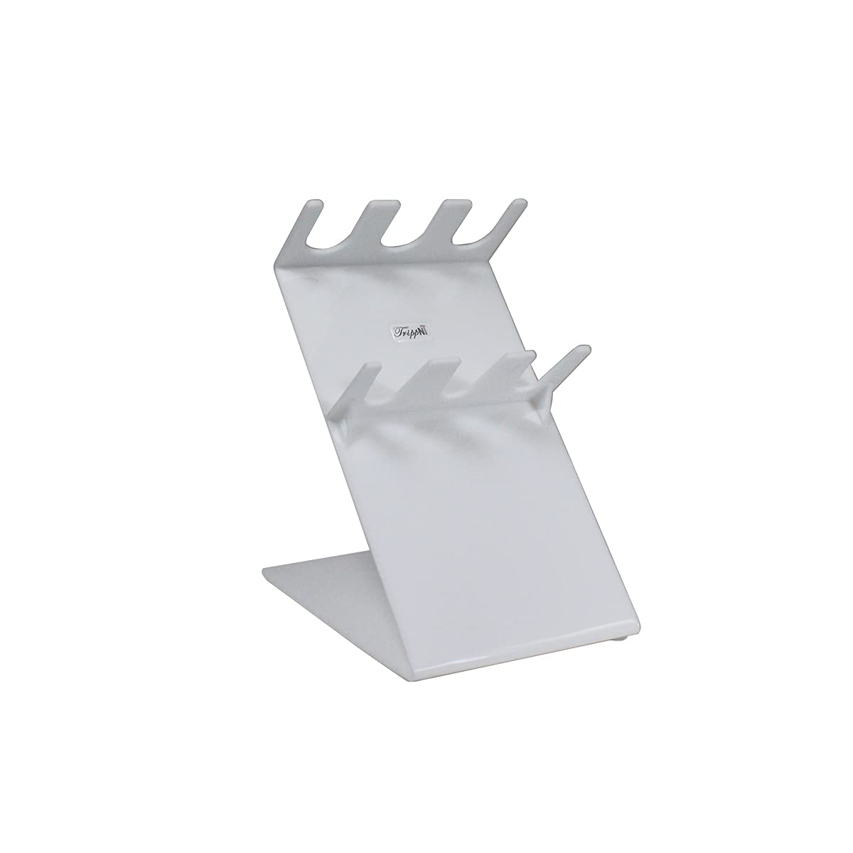 TrippNT 50071 Acrylic Three Position Slanted Auto Pipettor Holder, 5.3" Width x 8.25" Height x 6.5" Depth
