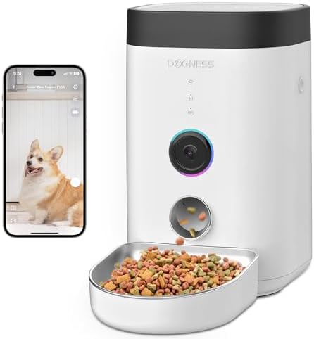DOGNESS Automatic Cat Feeder with Camera, 5G WiFi Dog Feeder for ...