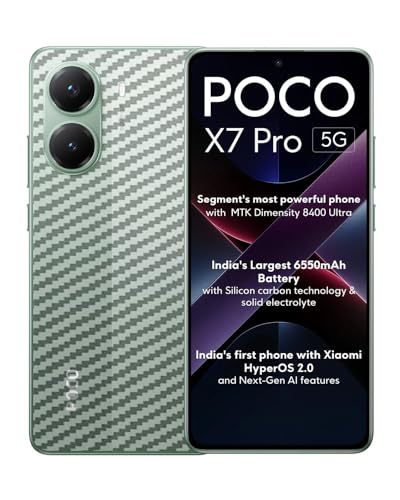 Image of Compatible with Poco X7 Pro 5G Back Skin Sticker /Vinyl wrap /Protective Film Mobile Skin Carbon Fiber Transparent by Candeal Mizhan (only Back)
